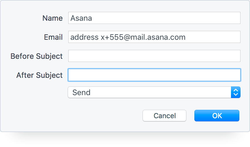 Create Asana Tasks from Emails